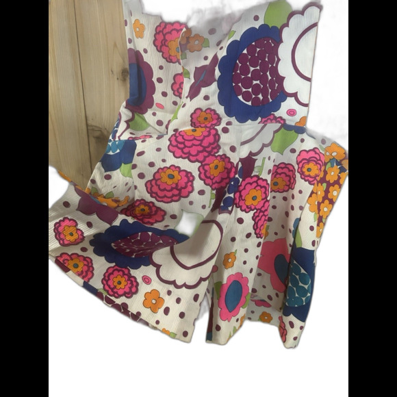 True Vintage 70s Flower Power Skort Dress Talon Zip - Picture 7 of 7